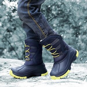 Unisex Blue Snow Boots Winter Waterproof Slip Resistant Cold Weather‎ 6.5 NEW